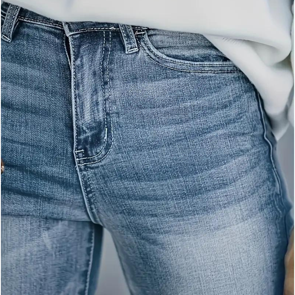 Damenjeans mit hoher Taille - Bequeme Passform, modisch-Luzern Mode
