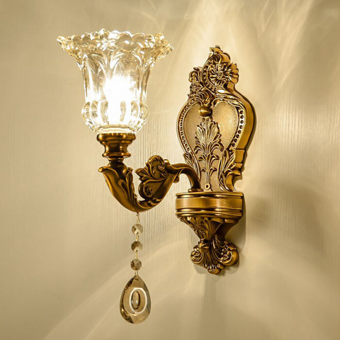 Goldene Wandleuchte | Vintage | Goldene Oberfläche | Verstellbar-1-Luzern Mode