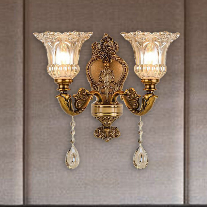 Goldene Wandleuchte | Vintage | Goldene Oberfläche | Verstellbar-Luzern Mode
