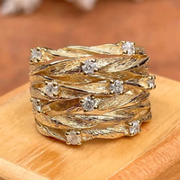 Goldener Ring | Vintage Handgefertigt Stilvoll Langlebig Hypoallergen Luxuriös-6-Luzern Mode