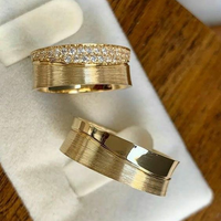Goldener Ring | Vintage Modern Glitzer Stilvoll Handgefertigt Vielseitig-6-Luzern Mode
