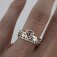Goldener Ring | Kristalle Funkelnd Stilvoll Vintage Einzigartig Langlebig-Luzern Mode