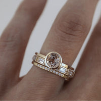 Goldener Zirkonia-Ring | Stilvoll Vintage Handgefertigt Vielseitig Trendig-6-Luzern Mode