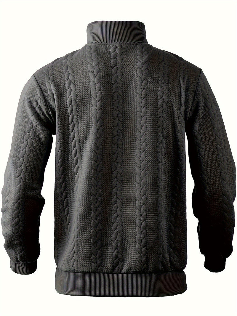 Herren Strickpullover mit Zopfmuster für kalte Tage-Luzern Mode