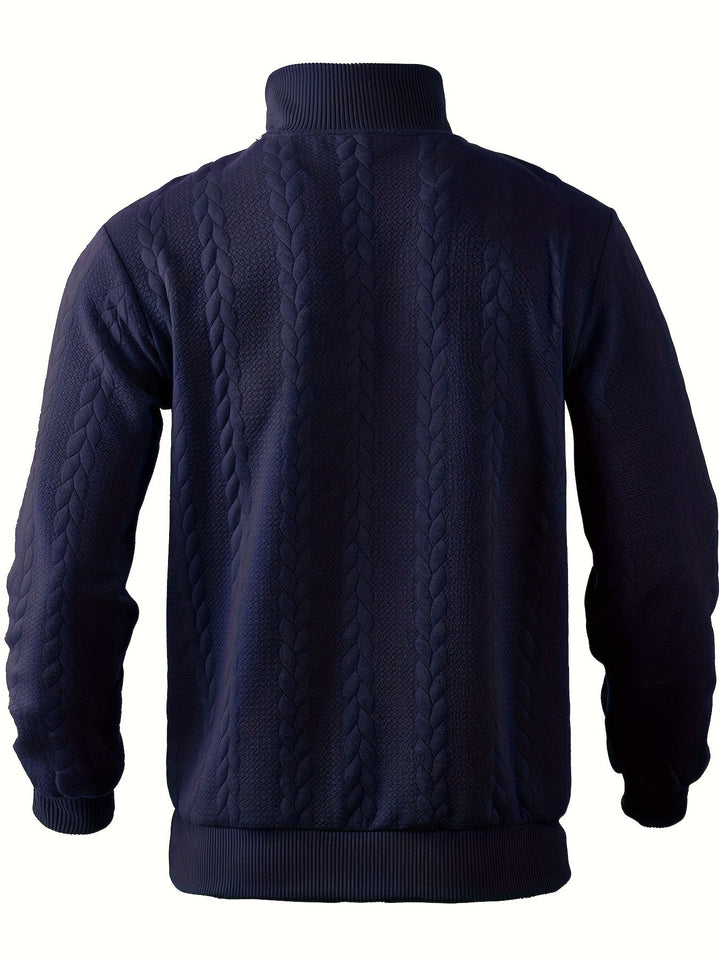 Herren Strickpullover mit Zopfmuster für kalte Tage-Luzern Mode