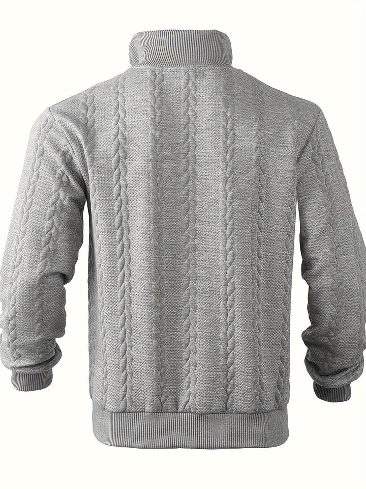 Herren Strickpullover mit Zopfmuster für kalte Tage-Luzern Mode