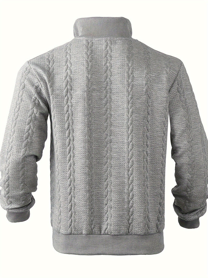 Herren Strickpullover mit Zopfmuster für kalte Tage-Luzern Mode