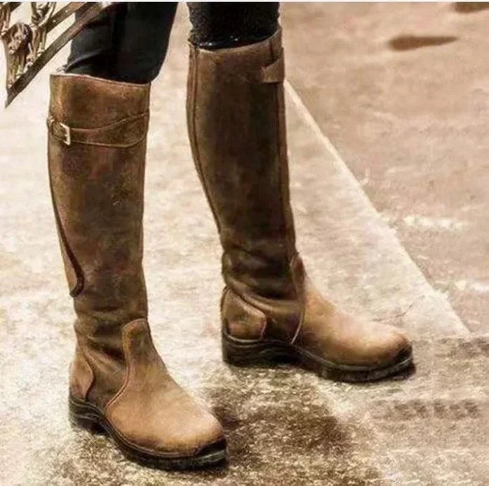 Wasserdichte Reitstiefel für Damen - Komfort & Stil-Braun-36-Luzern Mode