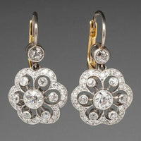 Ohrringe für Damen | Gold | Mandala-Design | Vintage | Kristalle-Luzern Mode