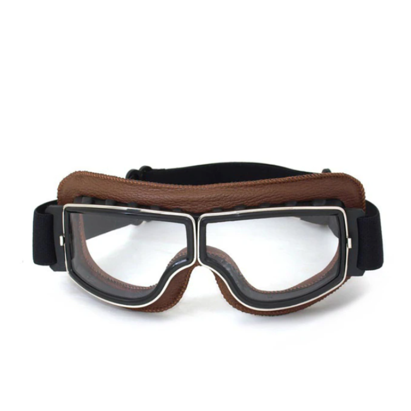 Motorradbrille | Leder Langlebig Stilvoll Vintage Schutz Stoßfest-Luzern Mode