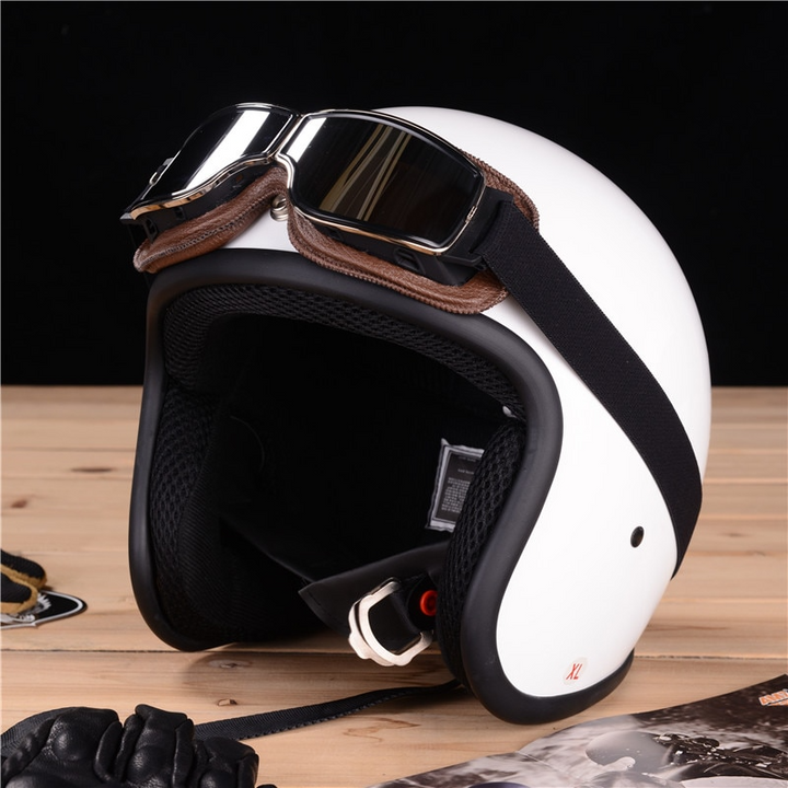 Motorradbrille | Leder Langlebig Stilvoll Vintage Schutz Stoßfest-Luzern Mode