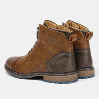 Herren Lederstiefel Vintage Look mit Schnürung-Luzern Mode