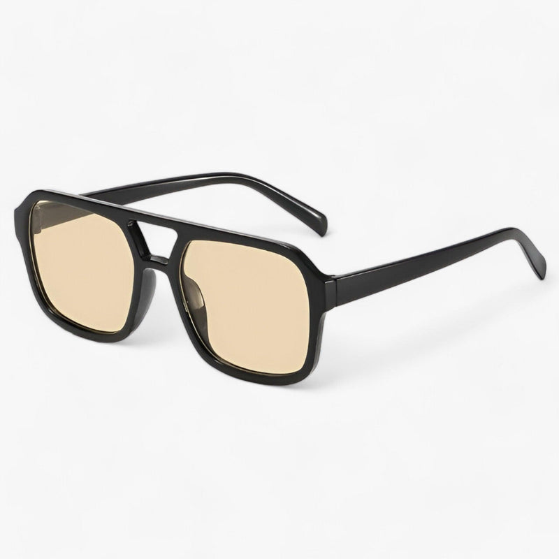 Oversized Sonnenbrille | Eckig | Unisex | UV-Schutz | Kunststoff-Braun-Luzern Mode