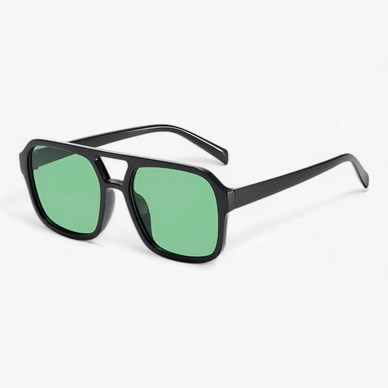 Oversized Sonnenbrille | Eckig | Unisex | UV-Schutz | Kunststoff-Grün-Luzern Mode