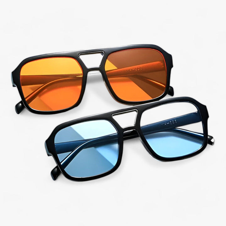 Oversized Sonnenbrille | Eckig | Unisex | UV-Schutz | Kunststoff-Luzern Mode