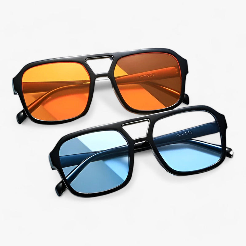 Oversized Sonnenbrille | Eckig | Unisex | UV-Schutz | Kunststoff-Luzern Mode