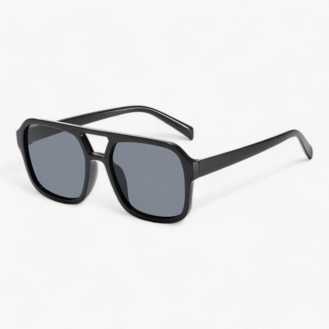 Oversized Sonnenbrille | Eckig | Unisex | UV-Schutz | Kunststoff-Schwartz-Luzern Mode