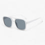 Oversized Sonnenbrille | Eckig | Unisex | UV-Schutz | Kunststoff-Weiß-Luzern Mode