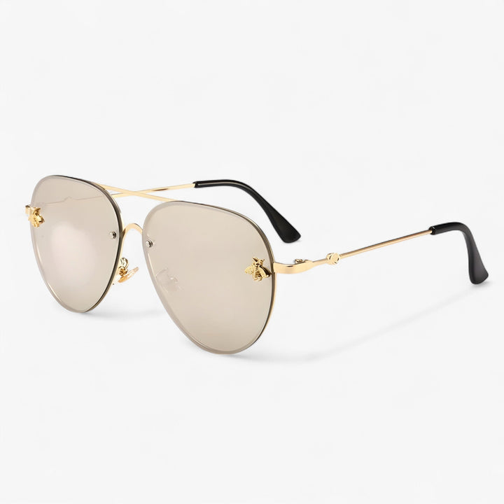 Piloten-Sonnenbrille | Bienen-Detail | Vintage | Unisex | UV-Schutz-Luzern Mode