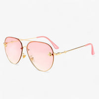Piloten-Sonnenbrille | Bienen-Detail | Vintage | Unisex | UV-Schutz-Rosegold-Luzern Mode