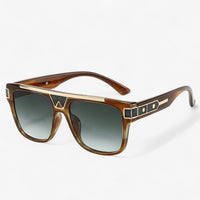 Piloten-Sonnenbrille | Spiegelgläsern | Vintage | Unisex | UV-Schutz-Braun Grün-Luzern Mode