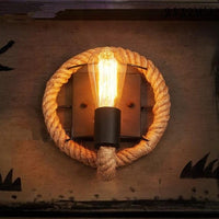 Wandleuchte | Seil Vintage Einzigartig Robust Stilvoll Atmosphärisch Langlebig LED-Rund-Luzern Mode