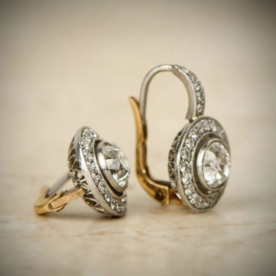 Silberne Ohrringe | Zirkonia Handgefertigt Stilvoll Vintage Vielseitig-Luzern Mode