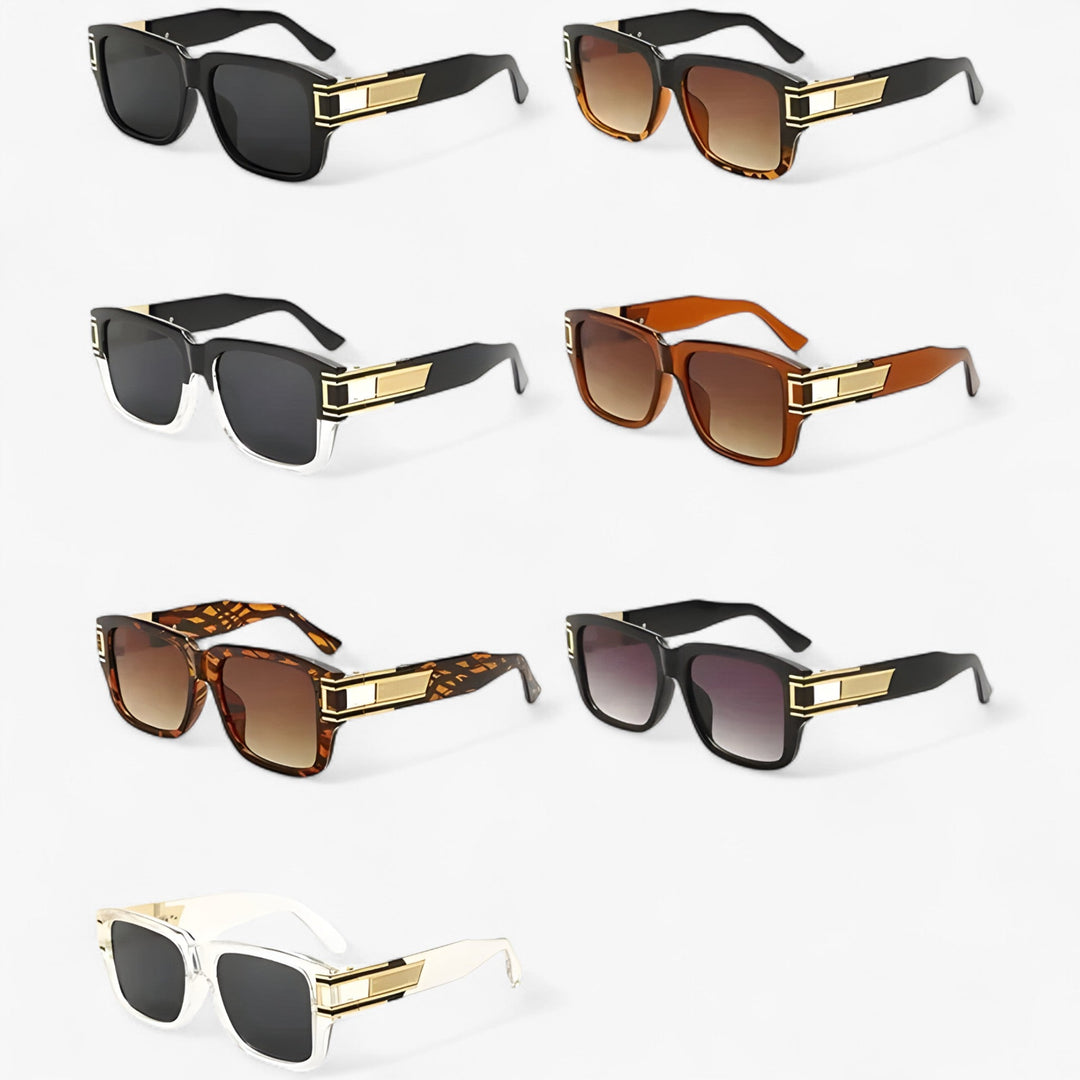 Sonnebrille | Eckig | Retro | Kunststoffrahmen | Unisex | UV400-Luzern Mode