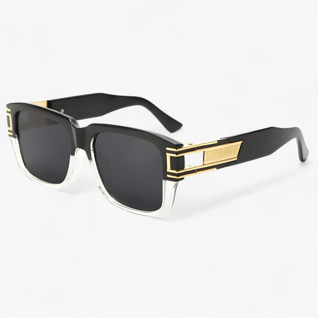 Sonnebrille | Eckig | Retro | Kunststoffrahmen | Unisex | UV400-Transparant Grau-Luzern Mode