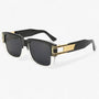 Sonnebrille | Eckig | Retro | Kunststoffrahmen | Unisex | UV400-Transparant Grau-Luzern Mode