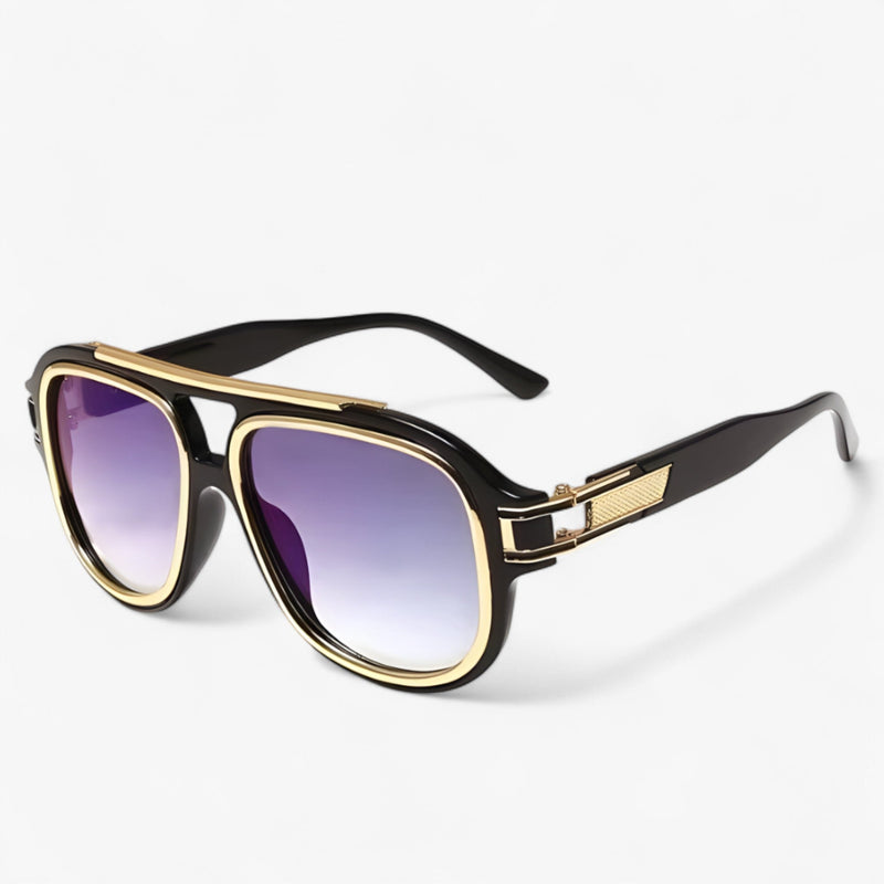 Sonnenbrille | Hautfreundlichem Design | Vintage | Unisex | UV-Schutz-Schwarz Blau-Luzern Mode