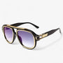Sonnenbrille | Hautfreundlichem Design | Vintage | Unisex | UV-Schutz-Schwarz Blau-Luzern Mode