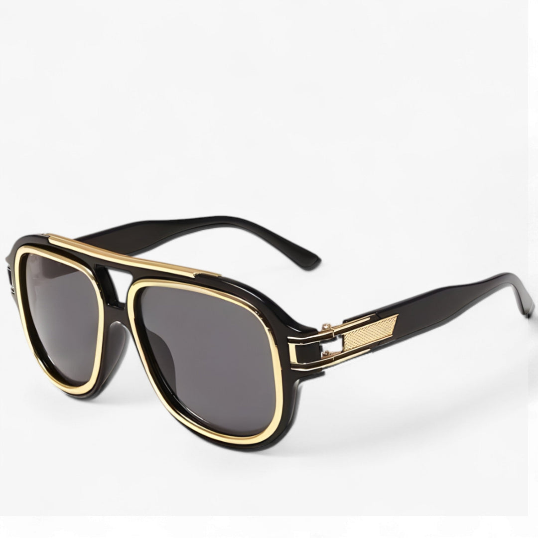Sonnenbrille | Hautfreundlichem Design | Vintage | Unisex | UV-Schutz-Schwarz-Luzern Mode