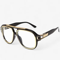 Sonnenbrille | Hautfreundlichem Design | Vintage | Unisex | UV-Schutz-Transparant Schwarz-Luzern Mode