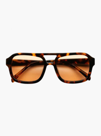 UV400-Schutz | Retro-Rahmen | robust & bequem | für Alltag | Strand | Reisen-Schildpatt/Orange-Luzern Mode