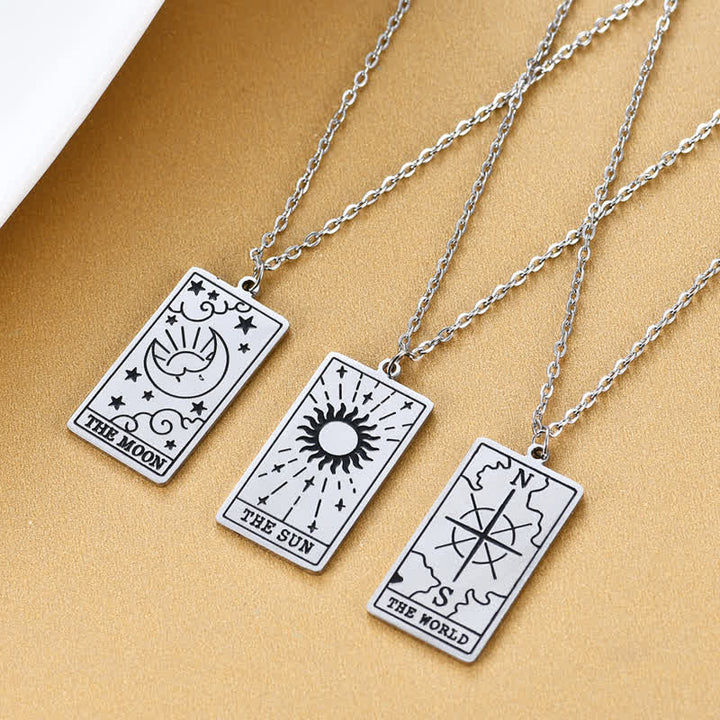 Halskette für Damen | Tarot-Karte | Glücksanhänger | Silber | Gold-Luzern Mode