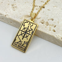 Halskette für Damen | Tarot-Karte | Glücksanhänger | Silber | Gold-Welt-Gold-Luzern Mode
