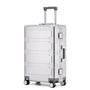 Hartschalenkoffer | Vollaluminium | 4 Rollen | TSA-Zahlenschloss-Silber-S (46 L)-Luzern Mode