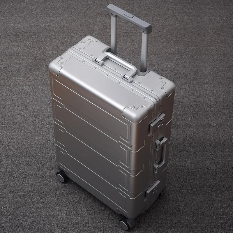 Hartschalenkoffer | Vollaluminium | 4 Rollen | TSA-Zahlenschloss-Luzern Mode