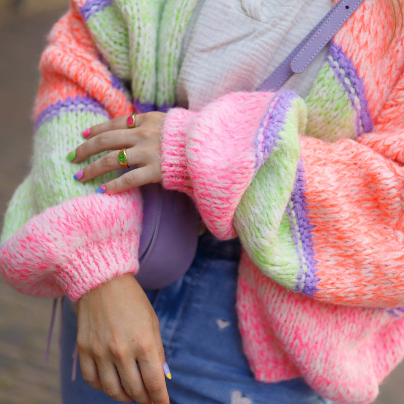 Damen Strickjacke mit Muster - Modische Freizeitjacke-Luzern Mode