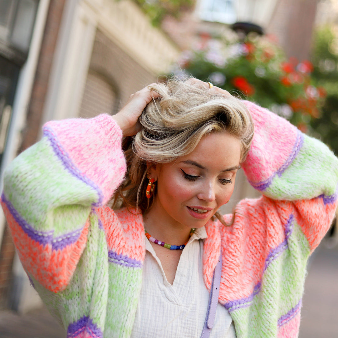 Damen Strickjacke mit Muster - Modische Freizeitjacke-Luzern Mode