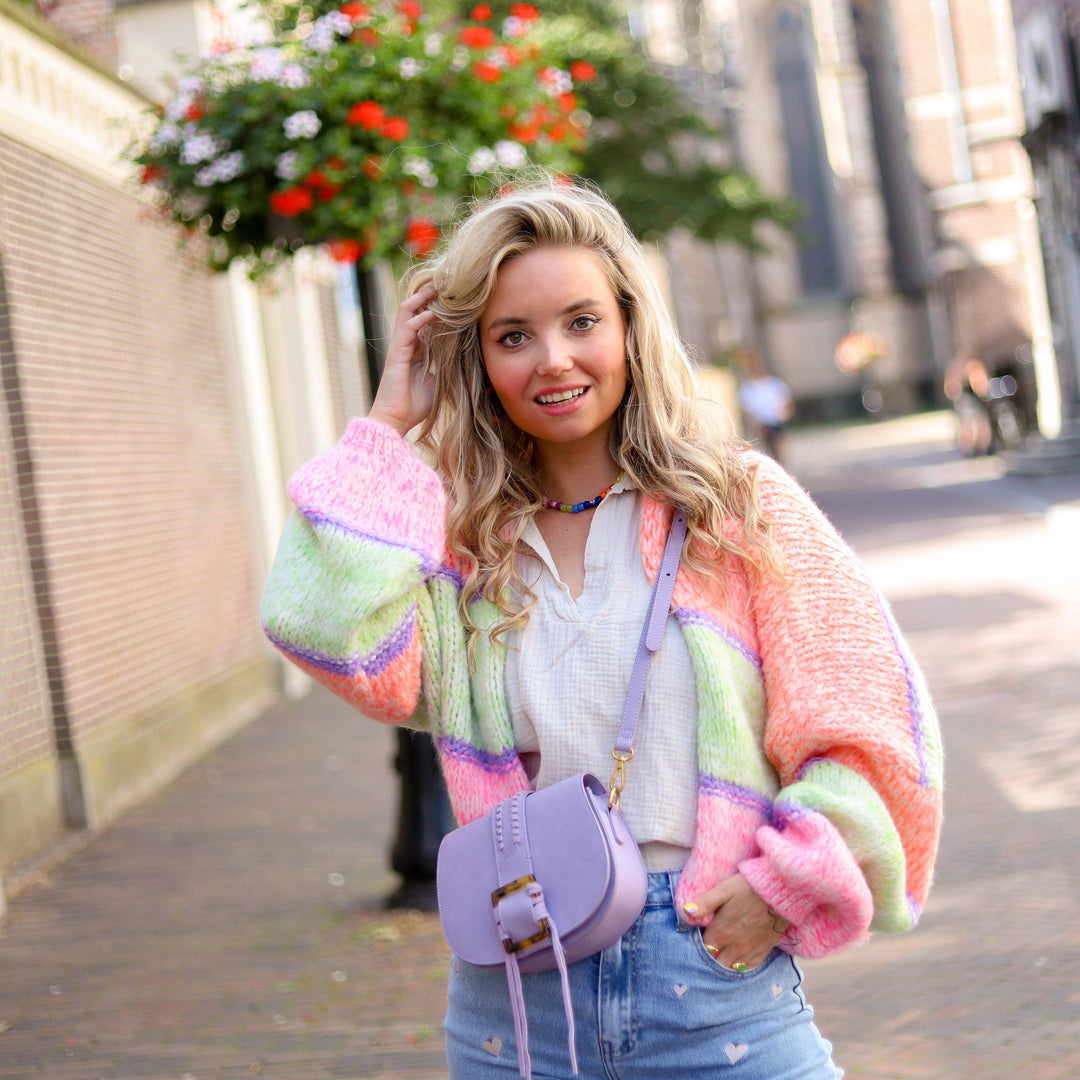 Damen Strickjacke mit Muster - Modische Freizeitjacke-Luzern Mode