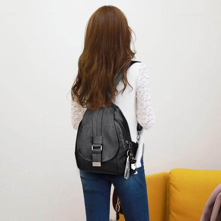 Premium wasserdichter Lederrucksack für Damen