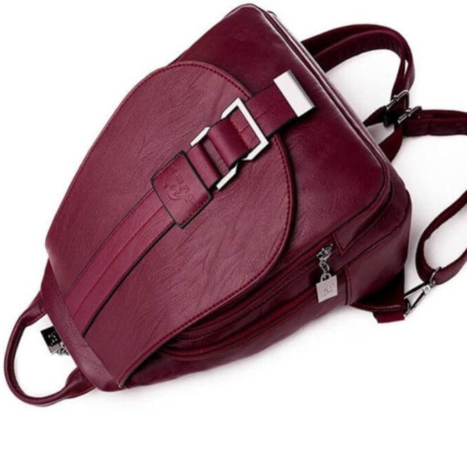 Premium wasserdichter Lederrucksack für Damen