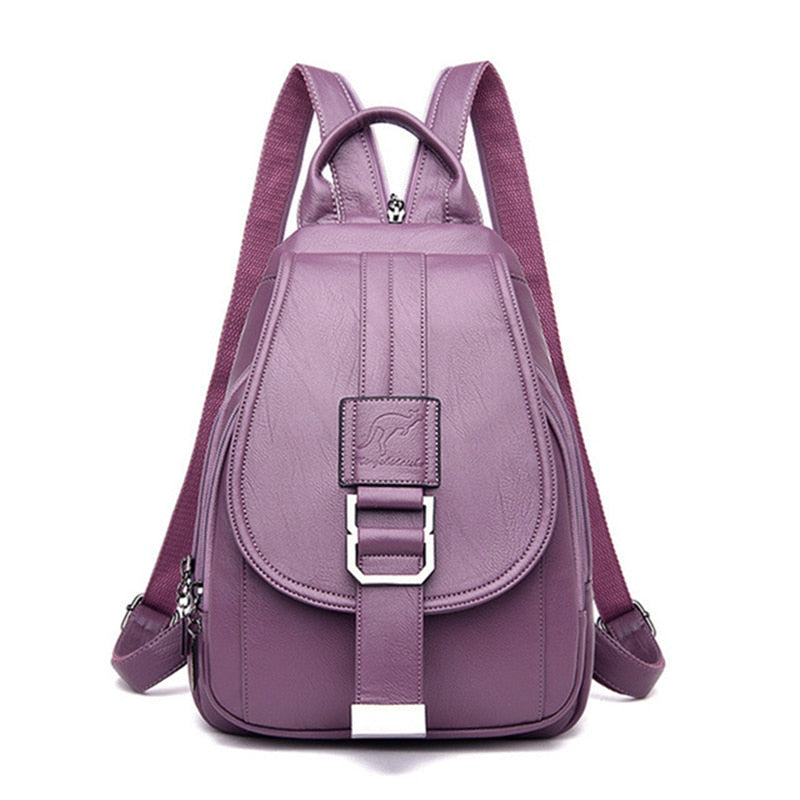 Premium wasserdichter Lederrucksack für Damen