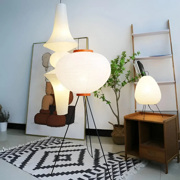 Stehende LED-Lampe | Reispapier Stilvoll Vielseitig Langlebig Japanisch-Luzern Mode
