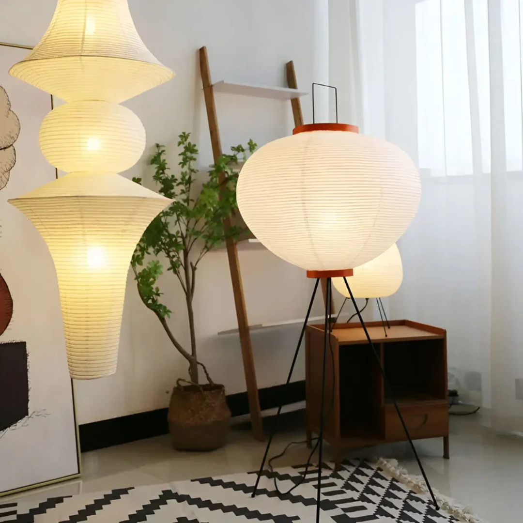 Stehende LED-Lampe | Reispapier Stilvoll Vielseitig Langlebig Japanisch-Luzern Mode