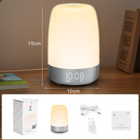 Wake-up-Light | Langlebig Dimmbar Naturklänge Snooze USB-C Kabellos-Luzern Mode