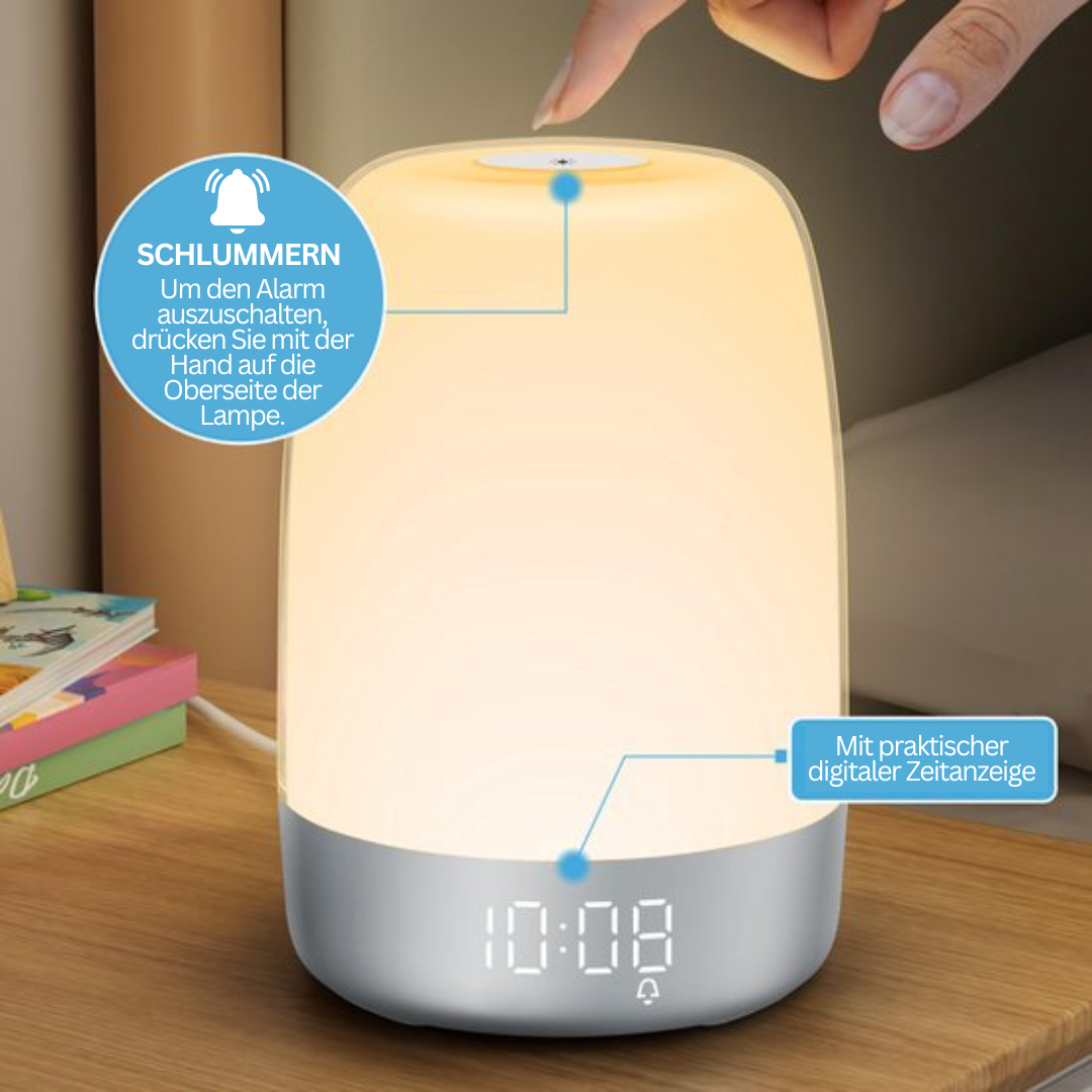 Wake-up-Light | Langlebig Dimmbar Naturklänge Snooze USB-C Kabellos-Luzern Mode
