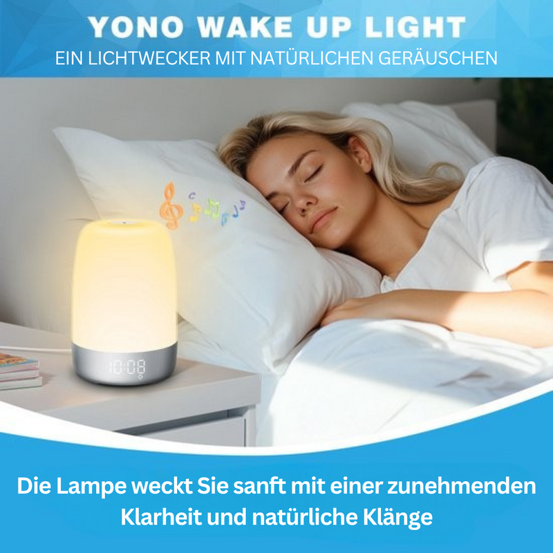 Wake-up-Light | Langlebig Dimmbar Naturklänge Snooze USB-C Kabellos-Luzern Mode
